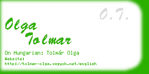 olga tolmar business card