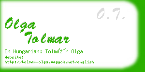 olga tolmar business card